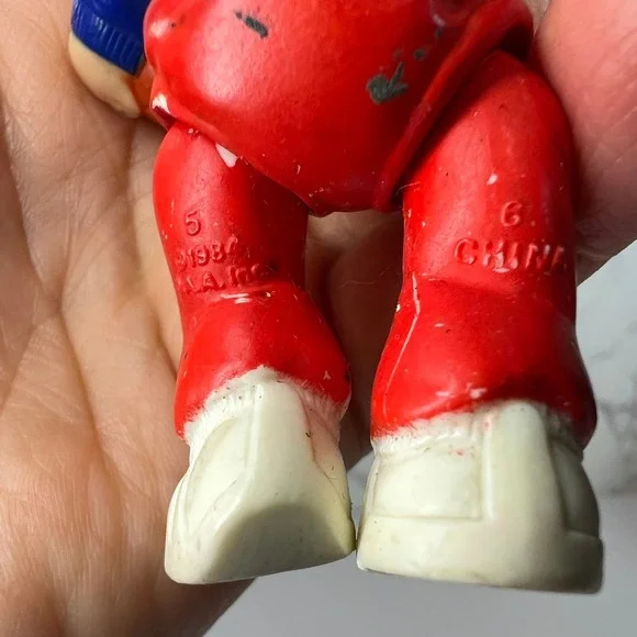 Cabbage Patch Kids PVC Figure Boy Yellow Hair Football #28 3.5" Vintage Toy - Picture 6 of 7